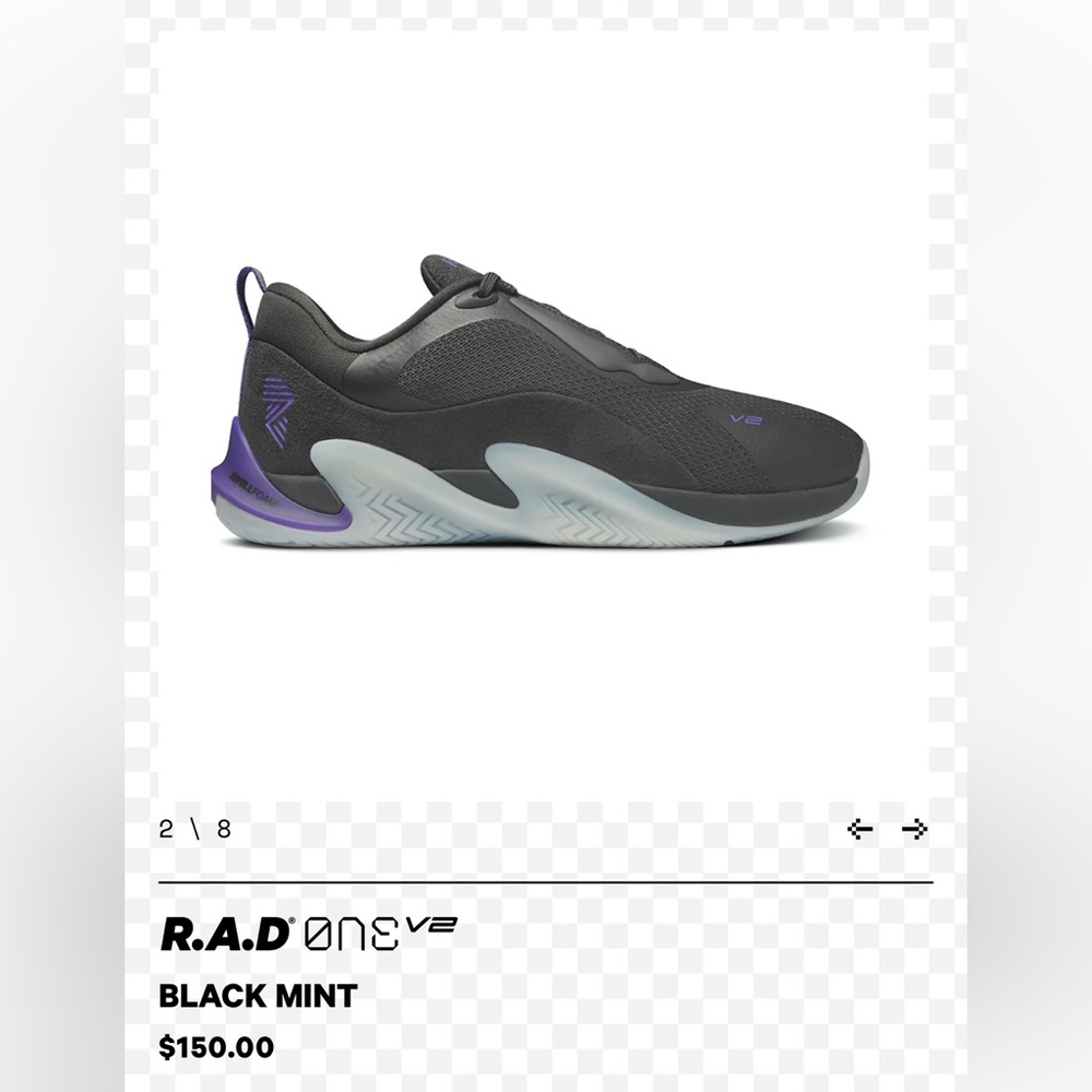 R.A.D One V2 Unisex Shoes - M8.5/W10